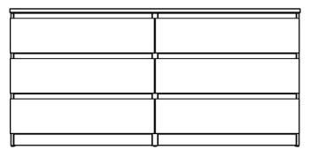 Комод Гуд Лакк Мальта 160х76 (6 ящиков)