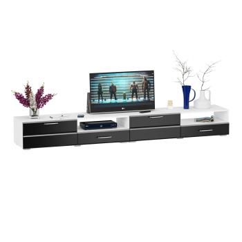 Корпус Белый/Фасады Мдф Чёрный Глянец