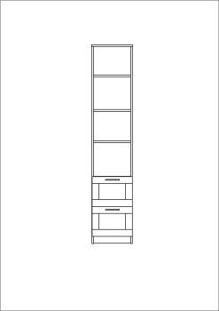 Стеллаж Гуд Лакк Сириус 39х190 (2 ящика)